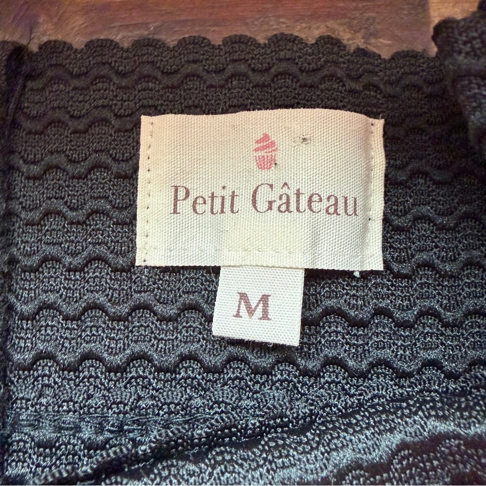 Petit Gateau Pleated Black & White Structured Mini Skirt Womens M Twee Academia View 4